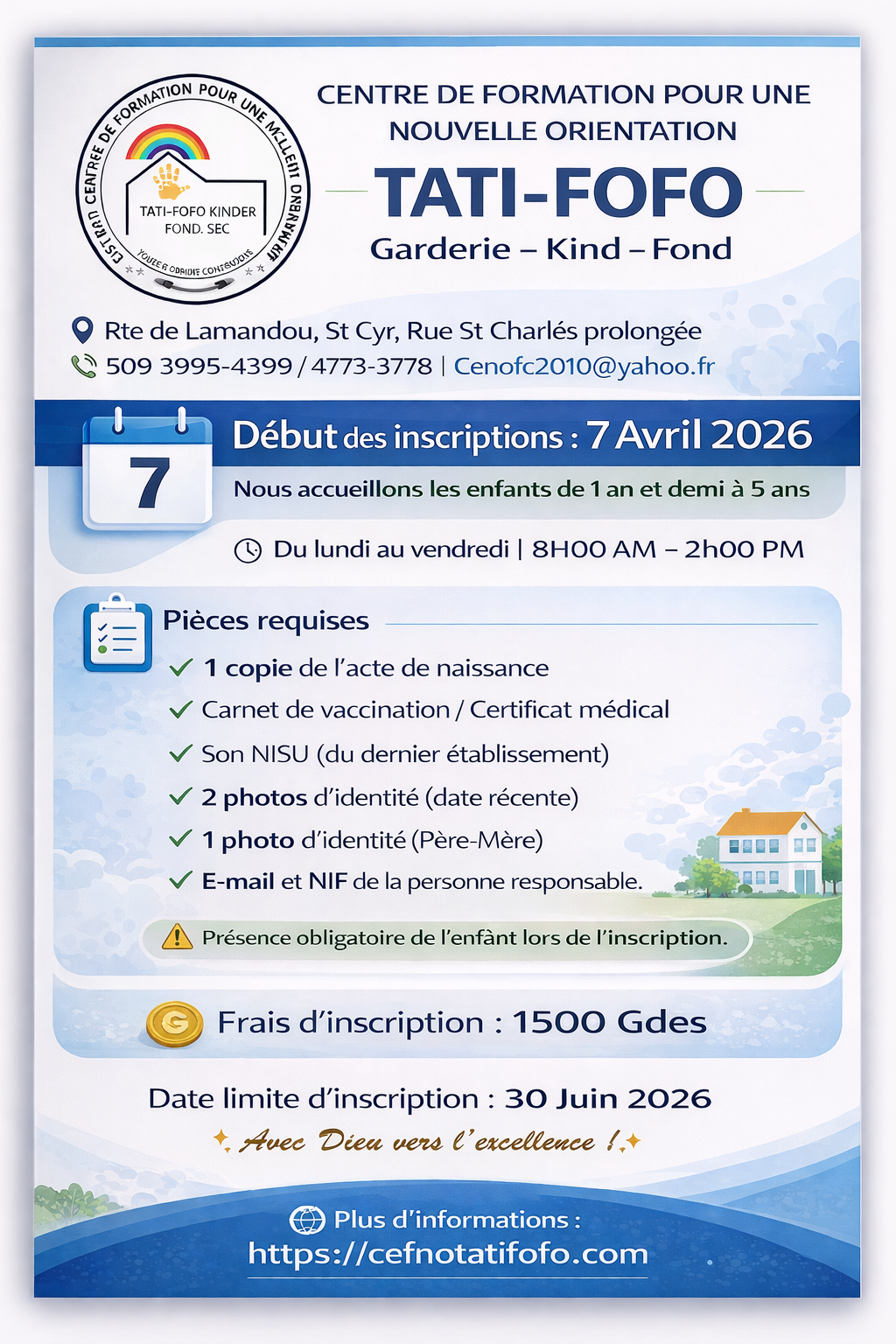 Inscription ouverte 2026-2026